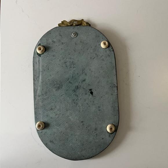 Green Marble Tray / Cheese Board with Gold Grapes - Picture 3 of 4